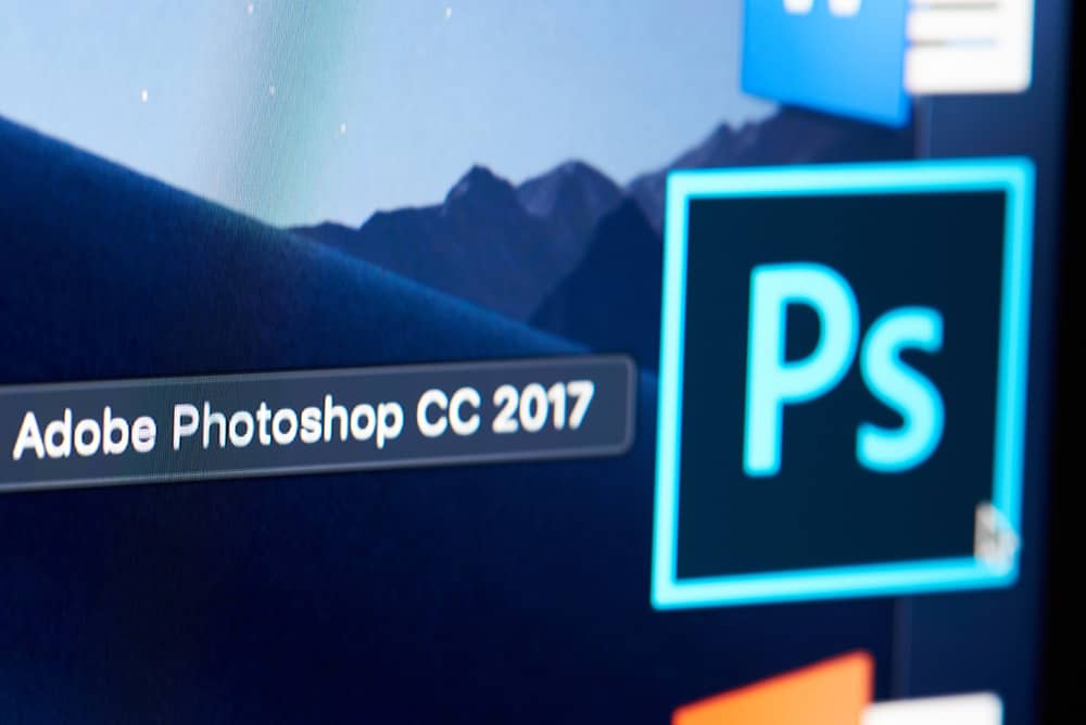 Adobe photoshop CC icon on screen